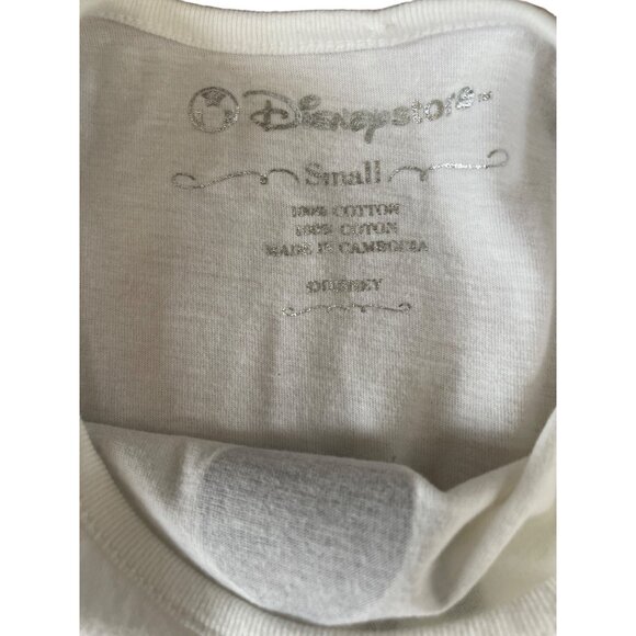 Disney Store Women's White Mickey Mouse Rhinestone Long Sleeve T-Shirt Size S - Picture 4 of 5